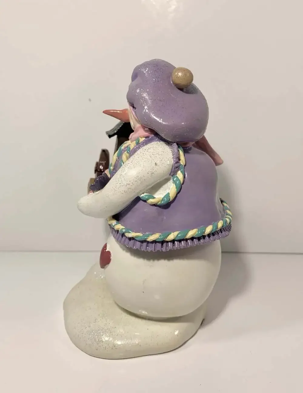 Enesco Snow Lady & Bird House Snow Littles Donna Little Figurine #826130 2001